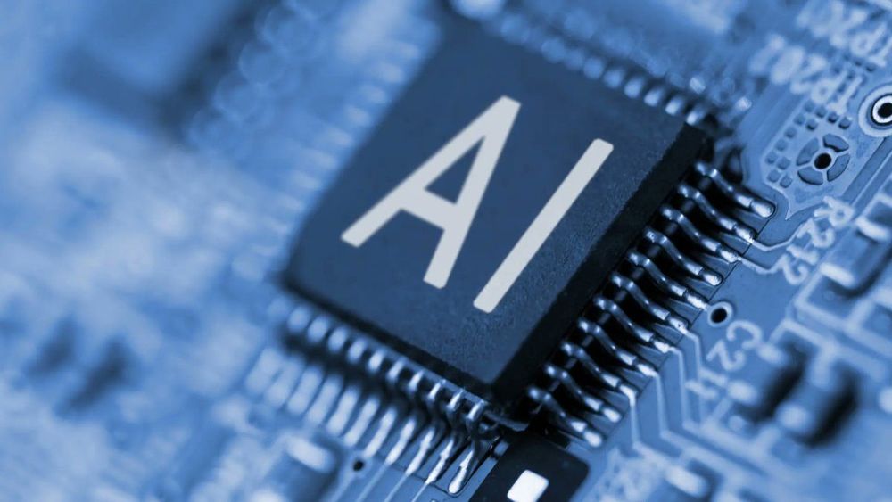Circuit imprès amb la paraula IA gravada en un microxip